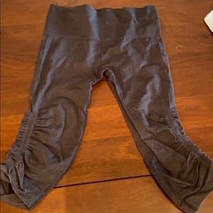 Lululemon leggings - length just below knee.